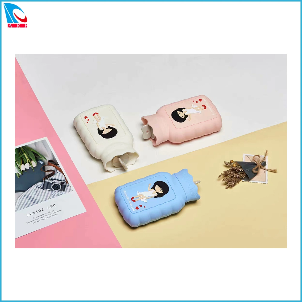 Silicone Warm Water Bag with Cute Cartoon Fashion Pattern