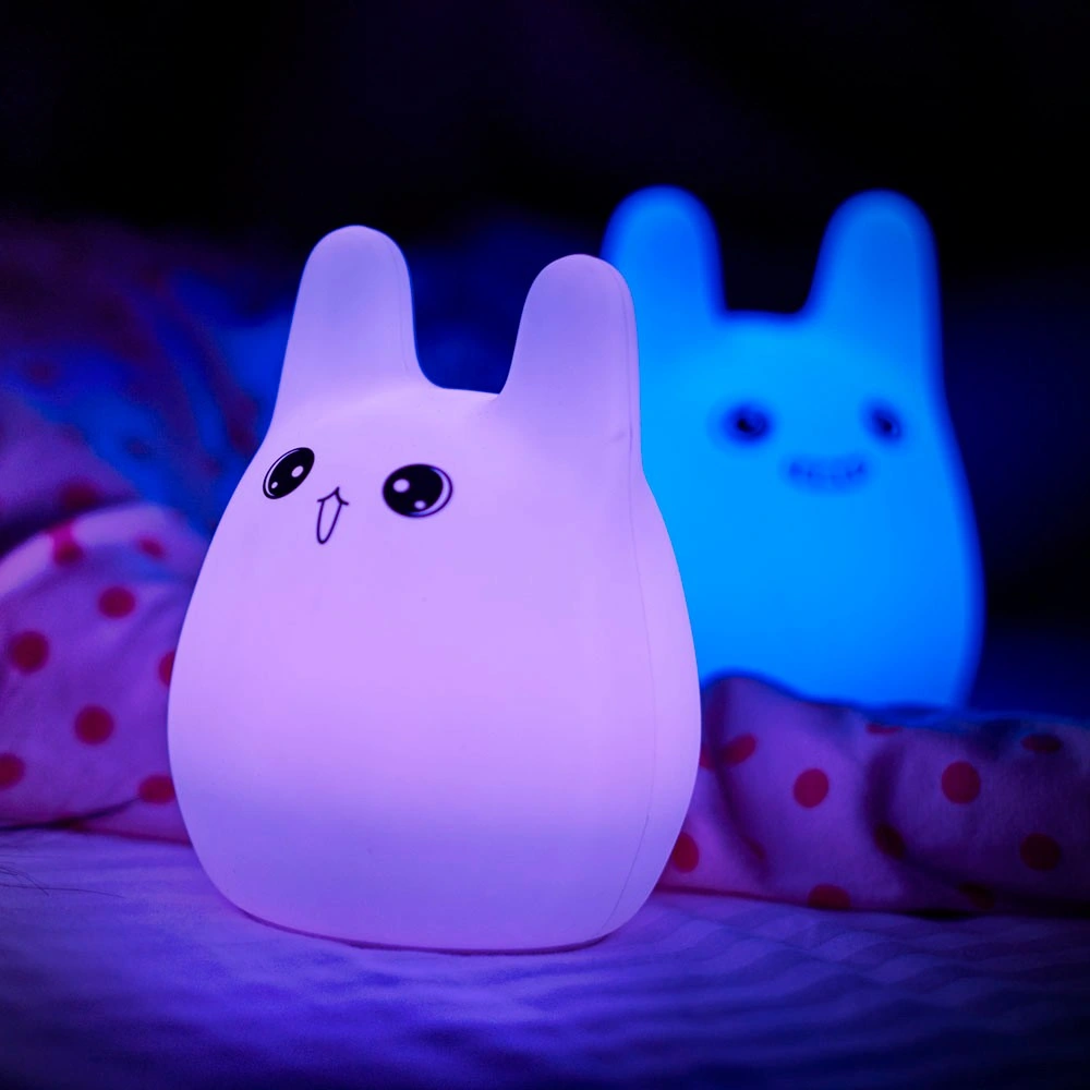 USB Silicone Cute Bunny Rabbit Baby Nursery 7 Color LED Night Light